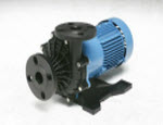 Close-coupled, single-stage, magnetic drive, horizontal end-suction centrifugal pump ( Monoblock ).  