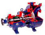Horizontal self-priming pumps with replaceable wearplates. Pumps available with water-recirc or vac-assisted priming systems.