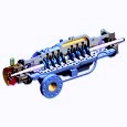 Horizontal high-pressure, multistage centrifugal pumps.