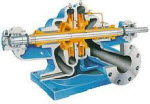 Horizontally or vertically installed, single or two-stage, axially split volute casing pump with double-entry radial impeller.