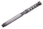 Multistage cast casing and impeller submersible bore pump.