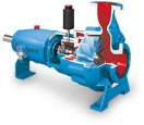 Horizontal or vertical, end suction centrifugal pumps. Fully resessed vortex impeller with large throughlet.